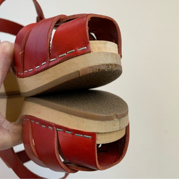 SWEDISH HASBEENS Peep Toe Low Clog Sandal Size 35 - Picture 9 of 15